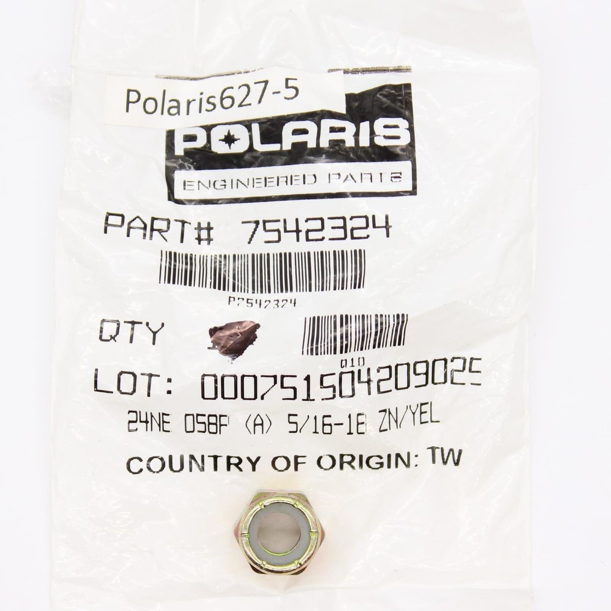 Polaris Lock Nut Part Number - 7542324 | eBay