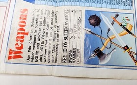 Final Fantasy 1990 Nintendo NES Dungeon Maps / Item Chart NES-FF-USA(A)