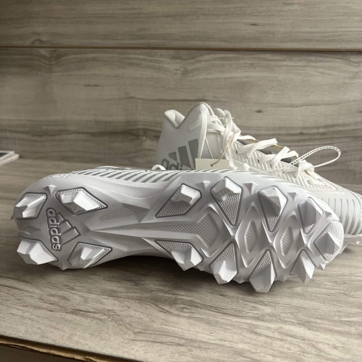 NEW Adidas® Freak MD 20 Football Cleats White & Metallic 