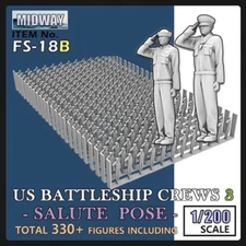 ToriFactory FS-18B 1/200 US BattleShip Crews-3 : Salute pose Resin model Kit