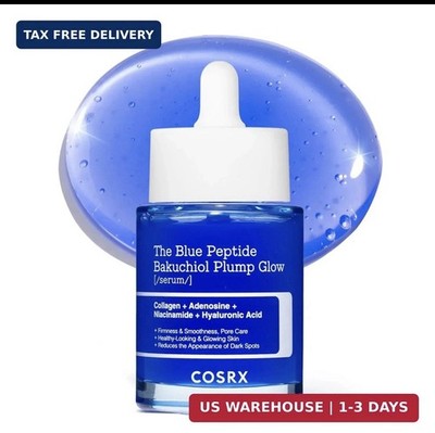 COSRX The Blue Peptide Bakuchiol Plump Glow Serum, Korean Peptide Plumping Serum