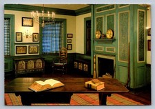 Postcard Delaware Winterhur Museum Hottenshtein House Fraktur Room 1985 6x4 Q036