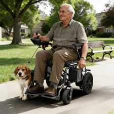 OPEN BOX Electric Wheelchair for Adults   Lightweight, Foldable,  All-Terrain