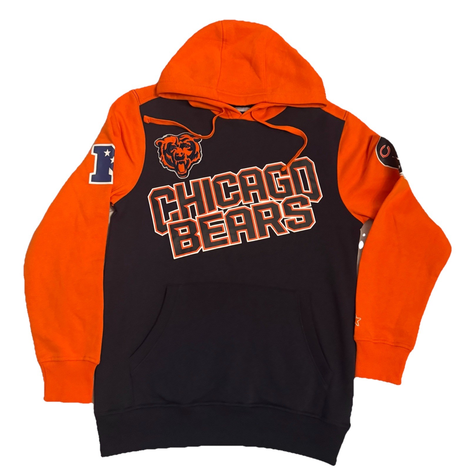 Men's Starter Navy Chicago Bears Extreme Pullover Hoodie Size Small