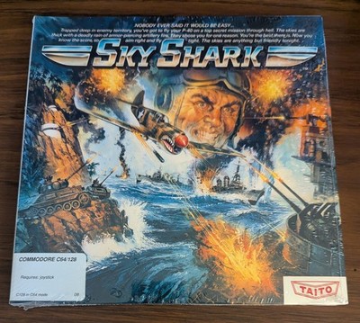 NEW Factory SEALED! SKY SHARK Commodore 64/128 C64 Taito - Gatefold Tim Follin!