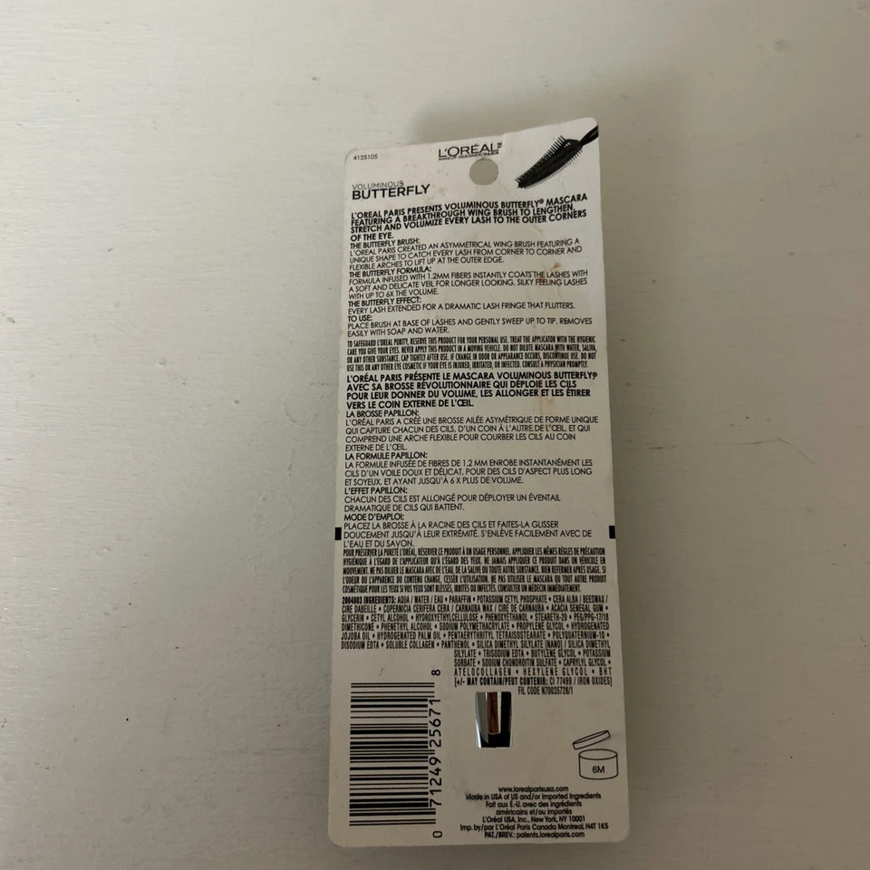 L'Oreal Paris Voluminous Butterfly Washable Mascara, Blackest Black 868 - Image 2 of 2