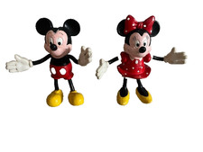 Mickey & Minnie Mouse Bendable Figures from Disneyland Paris in 1990s