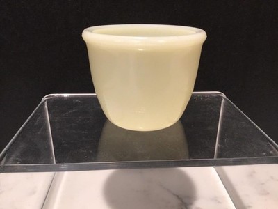 McKee Seville Yellow Kitchen Glass Custard Cup, Vintage Uranium Glass
