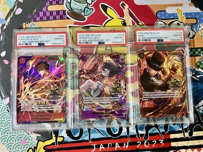 PSA 10 SEQUENTIAL 2026 ONE PIECE  3RD ANNIVERSARY SET LUFFY #119 ACE #005 SABO