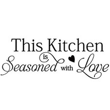This Kitchen is Seasoned with Love Quotes Wall Stickers Kitchen Art