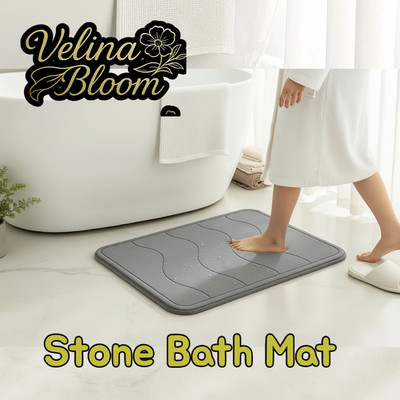 Stone Bath Mat Diatomaceous Earth Non Slip Super Absorbent Quick Dry Bath Mat