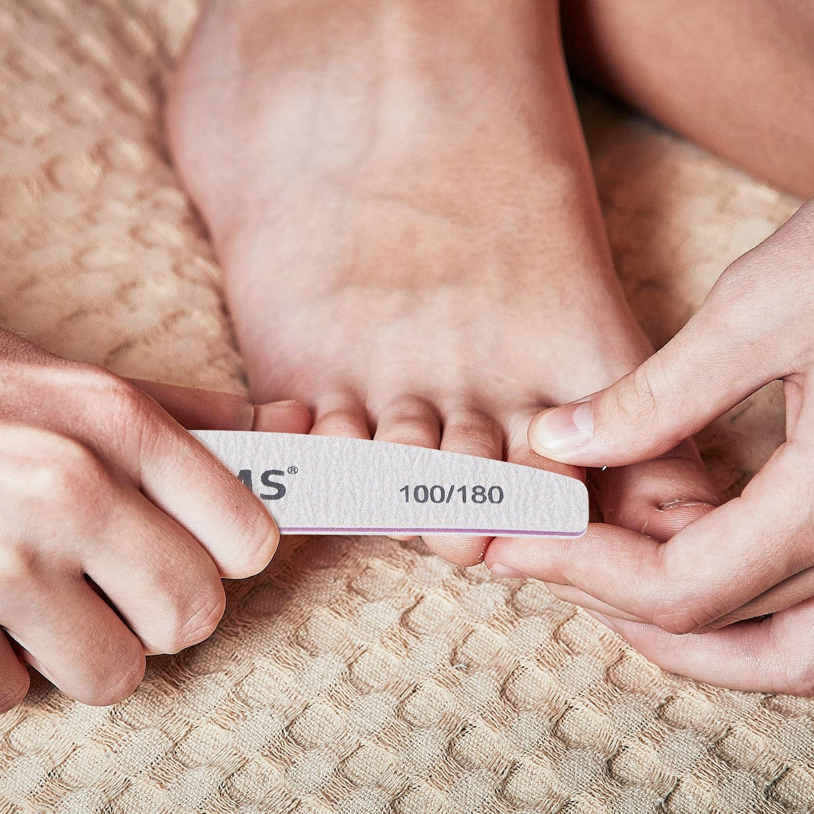 100Pcs 100/180 Grit Nail File and Buffer Professional Double-Sided Emery Boar... thumbnail 6