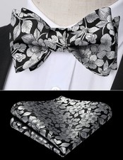 Bow Ties for Men Paisley Bowties Mens Self Tie Bow Tie and Pocket Square Set