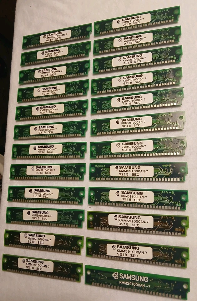 LOT~Vintage 90s Samsung 1mb RAM Memory KMM591000AN-7 30-pin  Vintage PC KOREA - Image 4 of 4