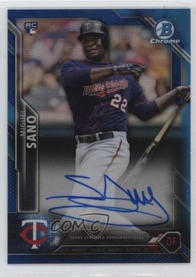 2016 Bowman Chrome Rookie Blue Refractor 6/150 Miguel Sano #BCAR-MS Auto RC 0s3