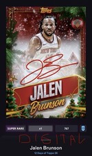 DIGITAL 2025-26 NBA Collect Topps Jalen Brunson 12 Days of Topps Auto Super Rare