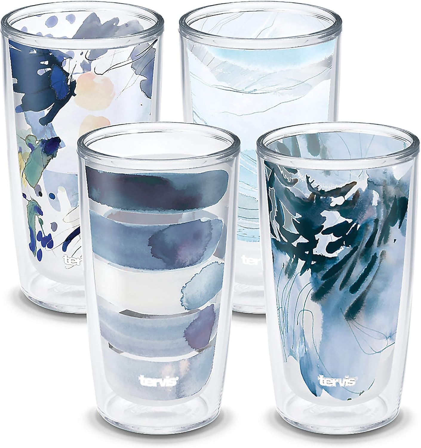 Tervis Kelly Ventura Blue Collection | 16 oz Tumbler 4 Pack,