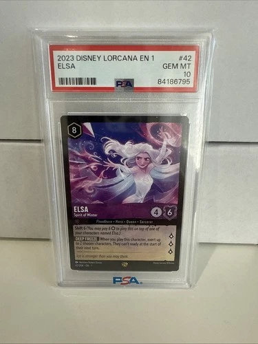 2023 Disney Lorcana En 1 Elsa Spirit Of Winter #42 PSA 10