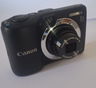 Canon PowerShot A1400 16MP Digitalkamera Schwarz Top Zustand