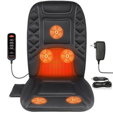 Heated Back Massager Seat Cushion with Vibration for Home Office Use