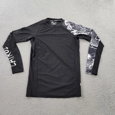 Lafroi Burst Shirt Mens Medium Black Dragon Graphics Long Sleeve Compression