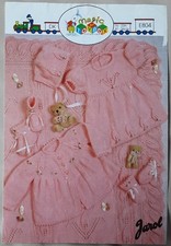 Orig Jarol Dk Baby Coat Dress Shawl Pram Cover & Accessories Knit Pattern E804