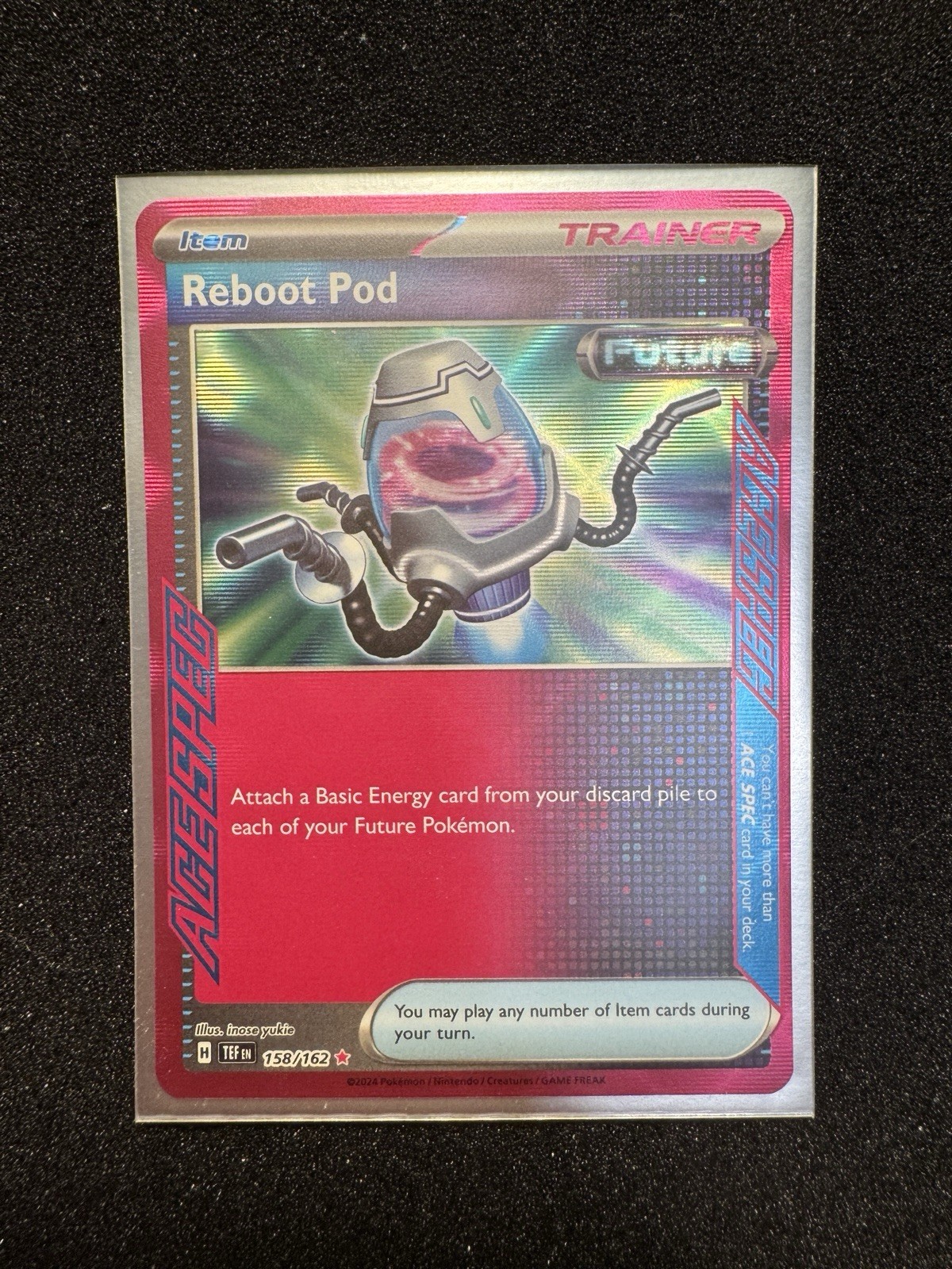 Reboot Pod 158/162 – ACE SPEC Rare Holo – 2024 Pokémon TCG Temporal Forces – NM