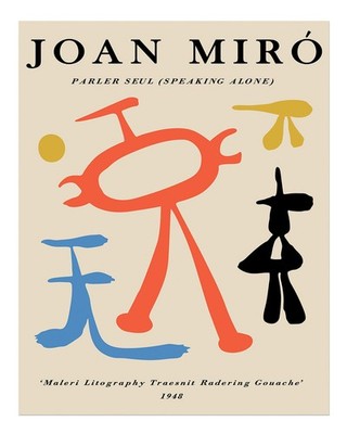 Abstract Wall Art Poster by Joan Miró - Vibrant Modern Design