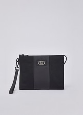 Liu Jo Pochette Borsa a Mano in Nylon Nero