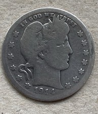 Collectible Quarter Dollar 1914, Barber Quarter, D