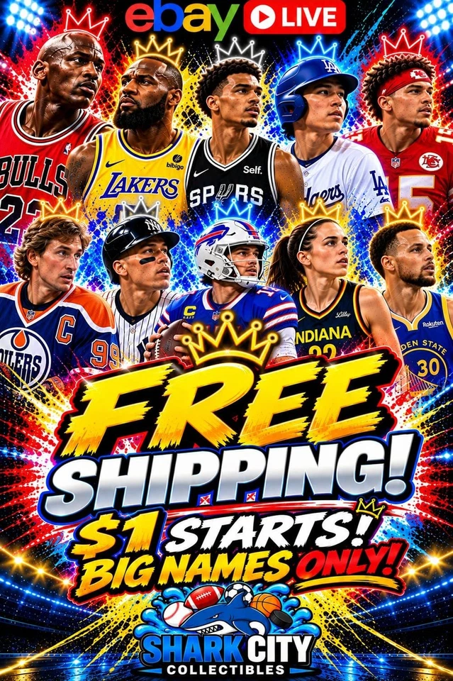 FREE SHIPPING! $1 Starts! BIG NAMES ONLY! 🔥 GOATs & Superstars Mags & Slab