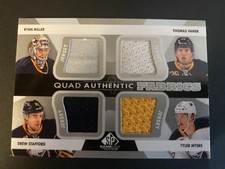 2012-13 SP Game Used Sabres Miller / Vanek / Stafford / Myers MEM Fabrics Quads
