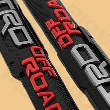 2Pcs For Tacoma Tundra Off Road Letters Emblem Left Right Black Red Fender Badge
