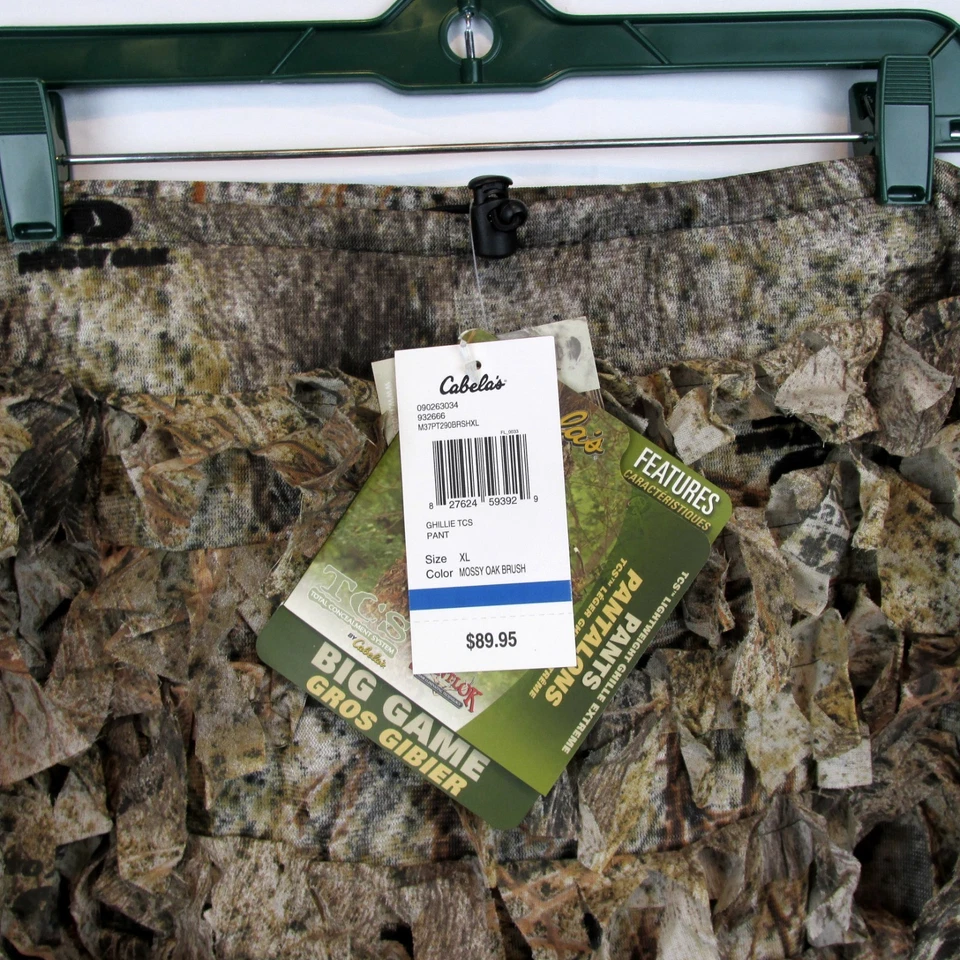 NEW Cabela's Leaf Mossy Oak Brush Camouflage Hunting Ghillie Pants Men's Size XL - Image 4 of 4