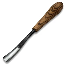 Wood Carving Detail Gouge – Forged 52100 Steel, Ash Handle, Relief Work Tool