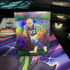 2024 Panini Prizm - Fireworks Laiatu Latu #17 Green Prizm (RC)