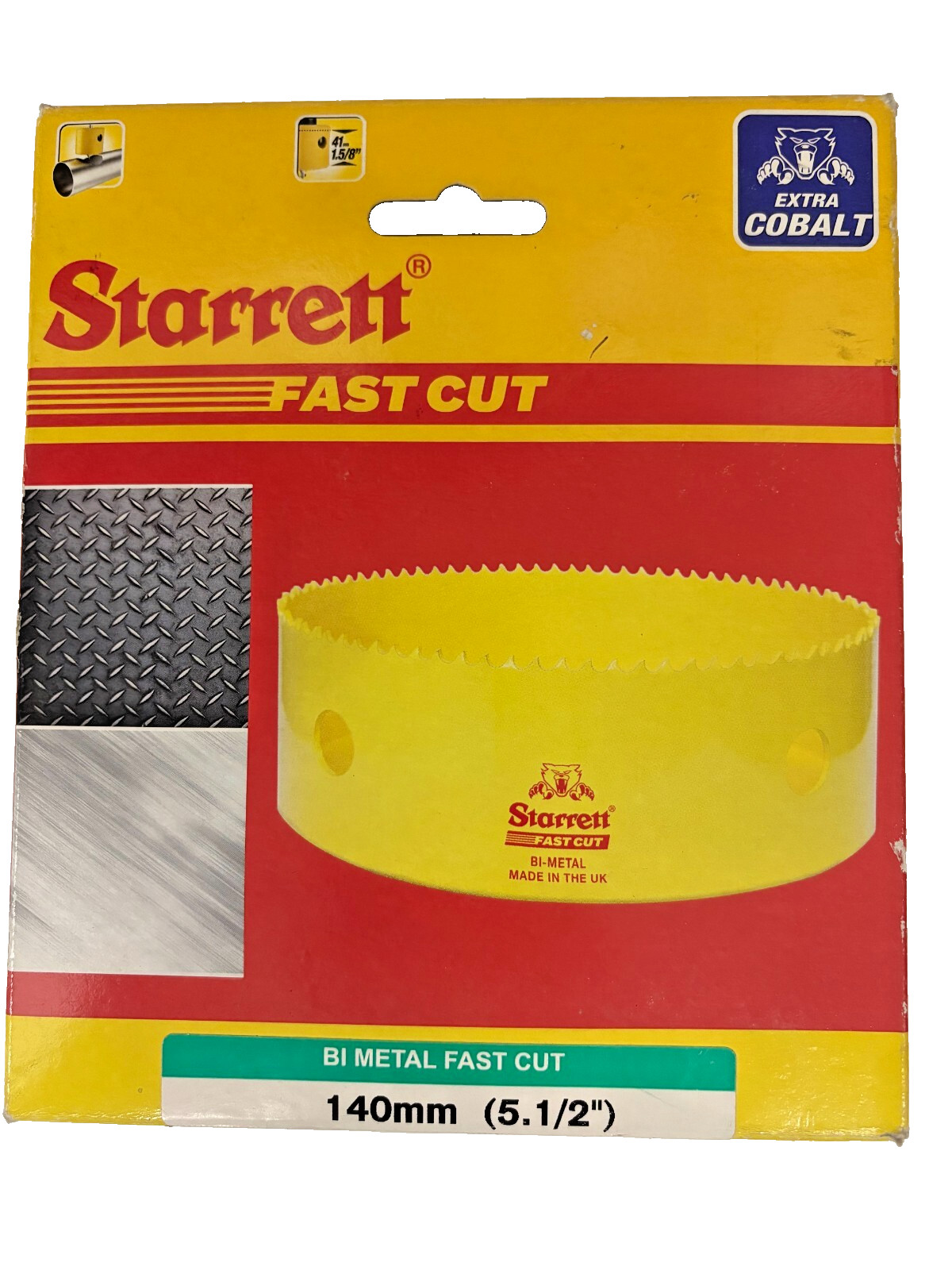 140mm (5.1/2"") Starrett Bi Metal Fast Cut Holesaw