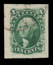 MOMEN: US STAMPS #15 USED 61R PSE GRADED CERT SUP-98J LOT #92348*