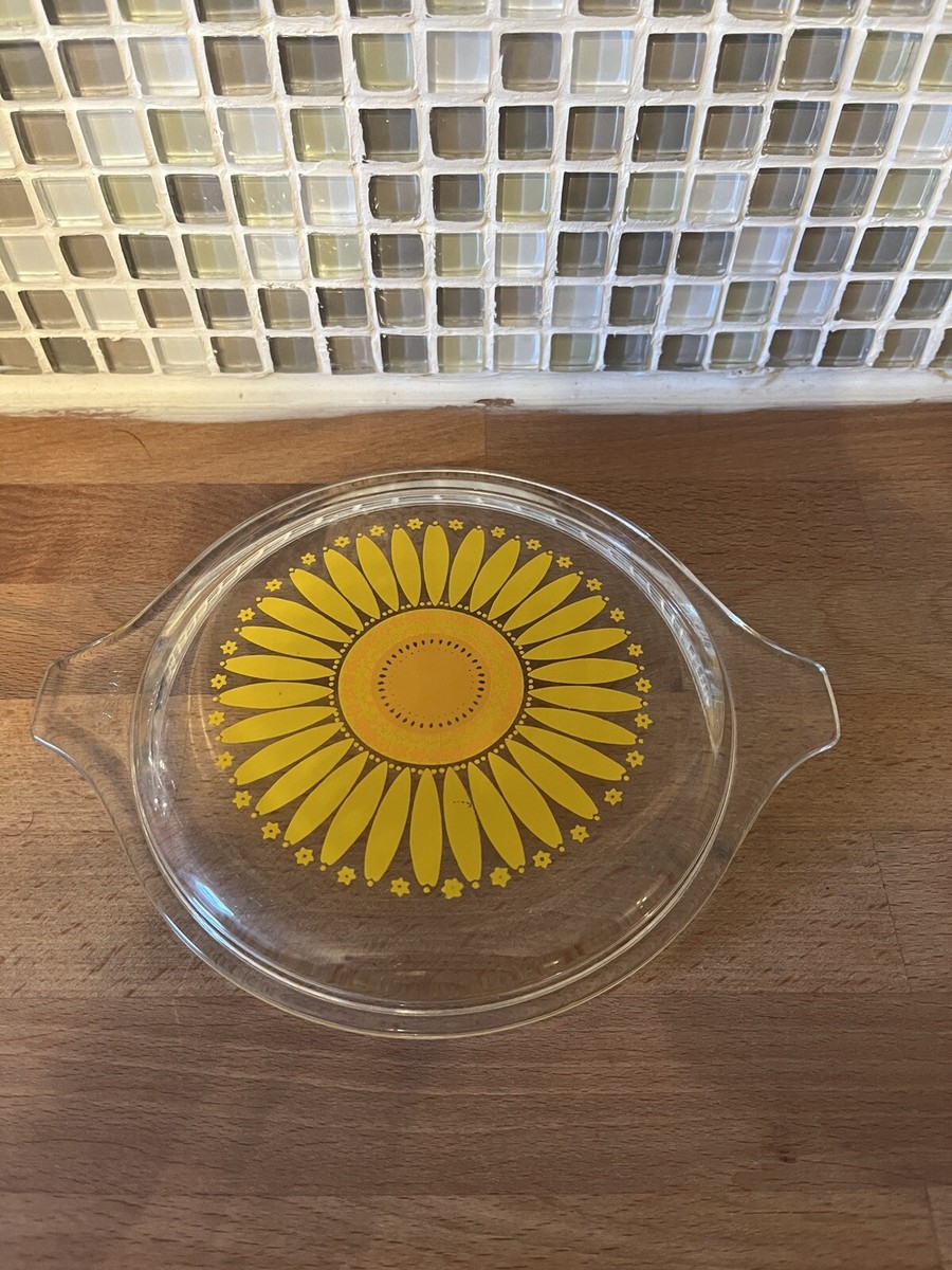 Vinatge Pyrex Sunflower Lid 470-C Replacement Daisy Glass