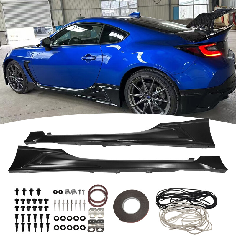 Fits 2022-2024 Toyota GR86 Subaru BRZ TRD Style Black Side Skirts
