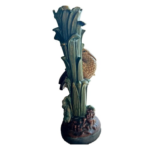 Frederick Cooper Stork Glazed Ceramic Candle Pillar Holder VTG 17 in Tall - Picture 3 of 12