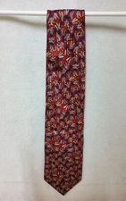 Valentino Cravatte Tie Men's Red 57" In Length 100% Silk