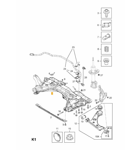 ENGINE SUBFRAME CARRIER 51876080, 51913755, 51913756, 51913757 