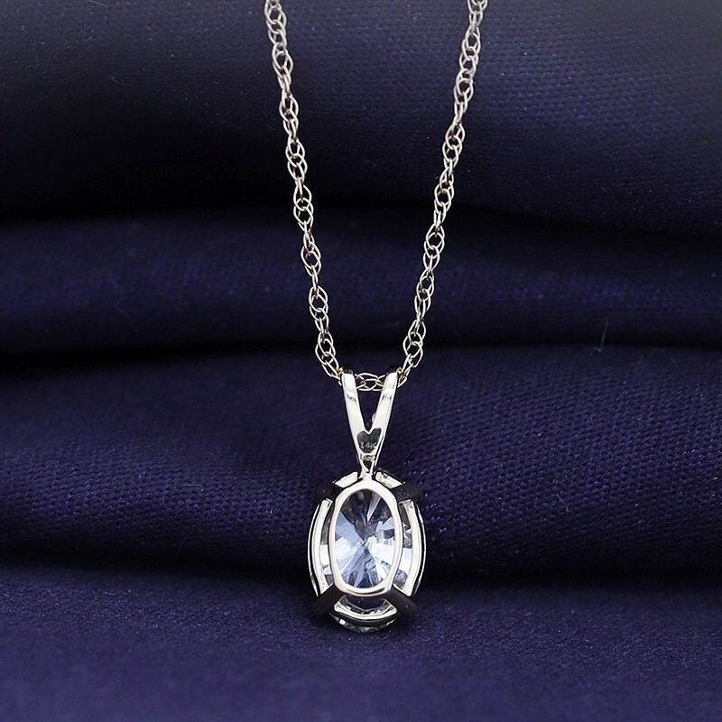 1.00 Ct EGl Certified F-G SI Diamond Solitaire Pendant Necklace 14K YG Lab Grown