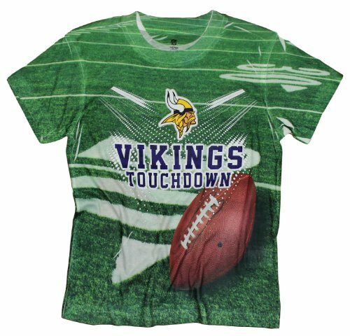 Minnesota Vikings TOUCHDOWN NFL Youth T-Shirt Shirt, Green - Picture 1 of 6