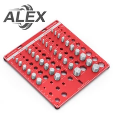 Metal Nut and Bolt Thread Checker Metric and Inch 34 Thread Identifier Gauge US