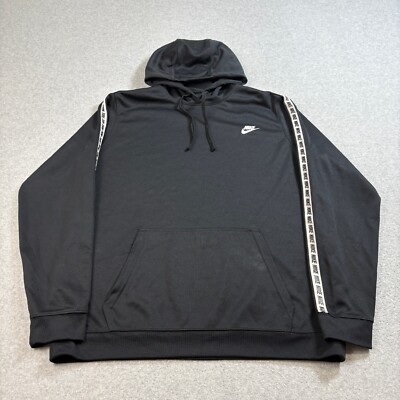 Nike Hoodie Men XL Black Sweater Shuttle Tap Sleeve Athleisure Streetwear READ