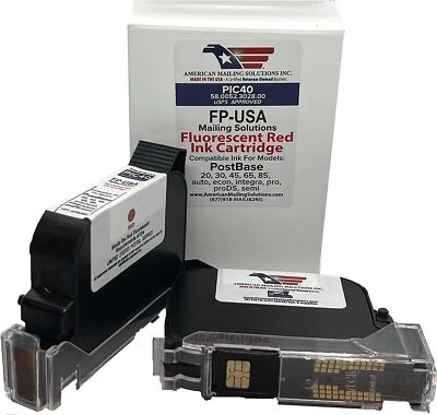 AMERICAN MAILING SOLUTIONS INC. FP PIC40 Replacement Red Ink Cartridge for PostBase Series Meters