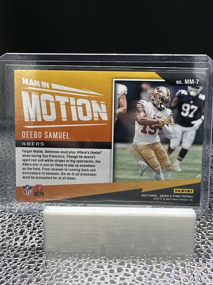 23 Panini Rookies & Stars Deebo Samuel Man In Motion Green 1/25 1st off Print - Image 3 of 3