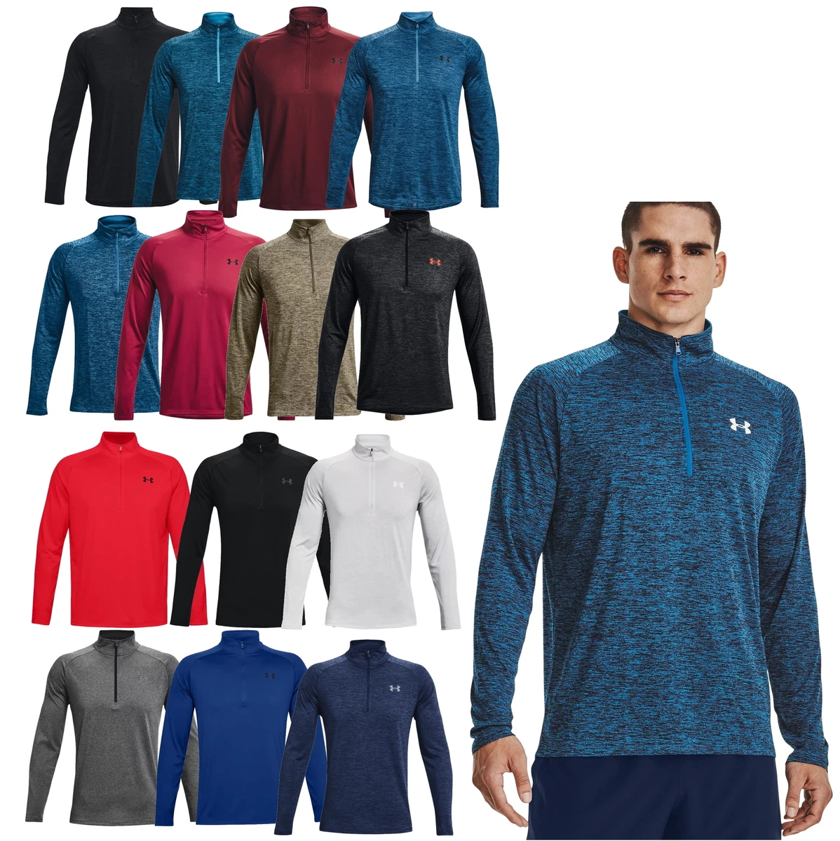 Under Armour UA Tech 2.0 1/2 - eBay New Zip - Pullover Mens | 1328495